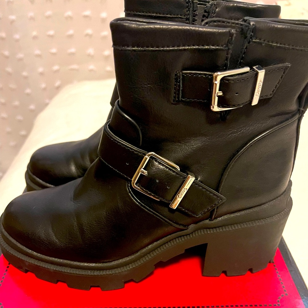 Black buckled ankle booties Circus by Sam Edelman